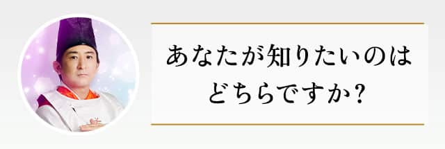 二あなたが知りたいのはどちらですか？